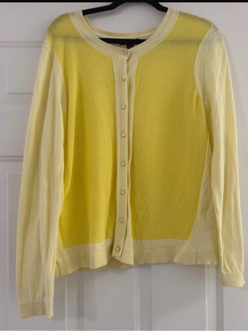 Tommy Hilfiger Yellow Contrast Panel Cardigan